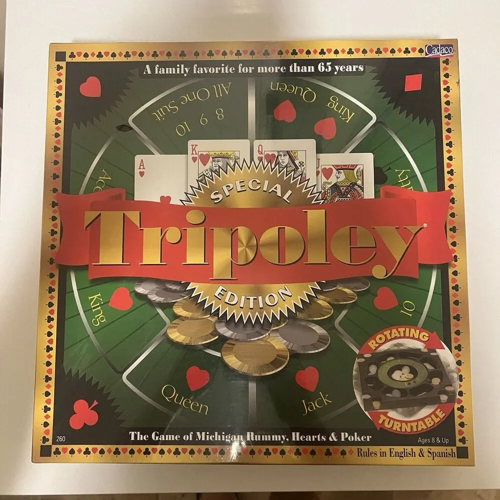 Vintage 2000 Tripoley Special Edition Game Cadaco 260 New Sealed 2-9 Players